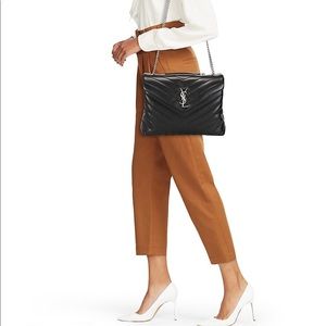 $2,490 YSL Medium Loulou Matelassé Leather Shoulder Bag